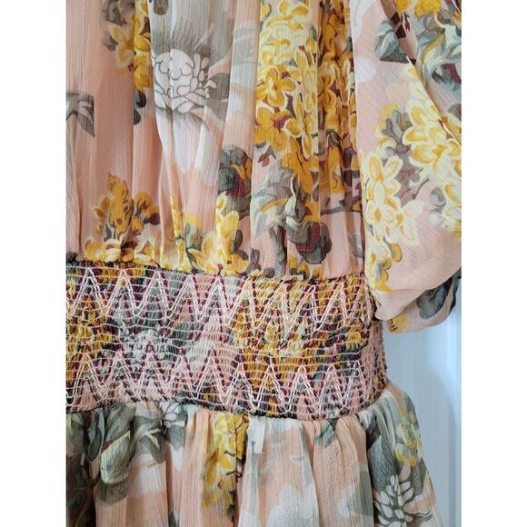 Anthropologie Amaranth Puff-Sleeved Mini Dress Not So Serious NWT Size XL - Picture 5 of 14